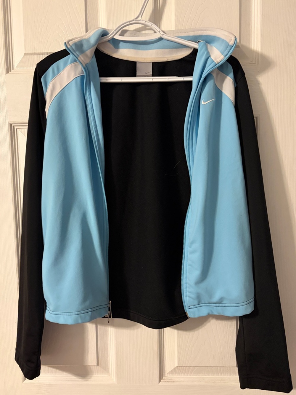 Nike Black and Light Blue Track Jacket